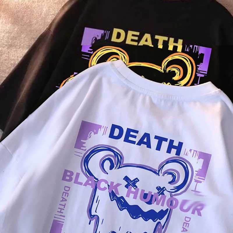 8XL Men T-Shirt Oversize Loose Fashion Melting Little Bear Print T-Shirt Sleeve T-Shirt Simple Casual Tops Summer Loversclothes Y250819