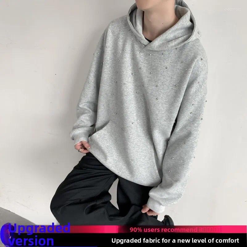 Mens Hoodies Heavy Du Oulder Padded Hoodie Sweatirt For Men And Women Spring Autumn Design High Street K Star Rhinestone Couple J...