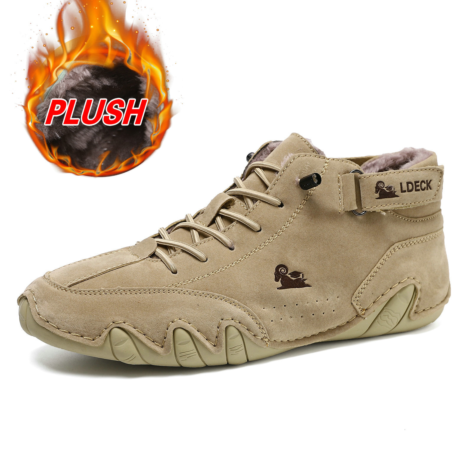 Winter Plush Lined Martin Boots Large Size Octopus Warm Cotton High-top Men's Sports Casual Shoes ddmymoon