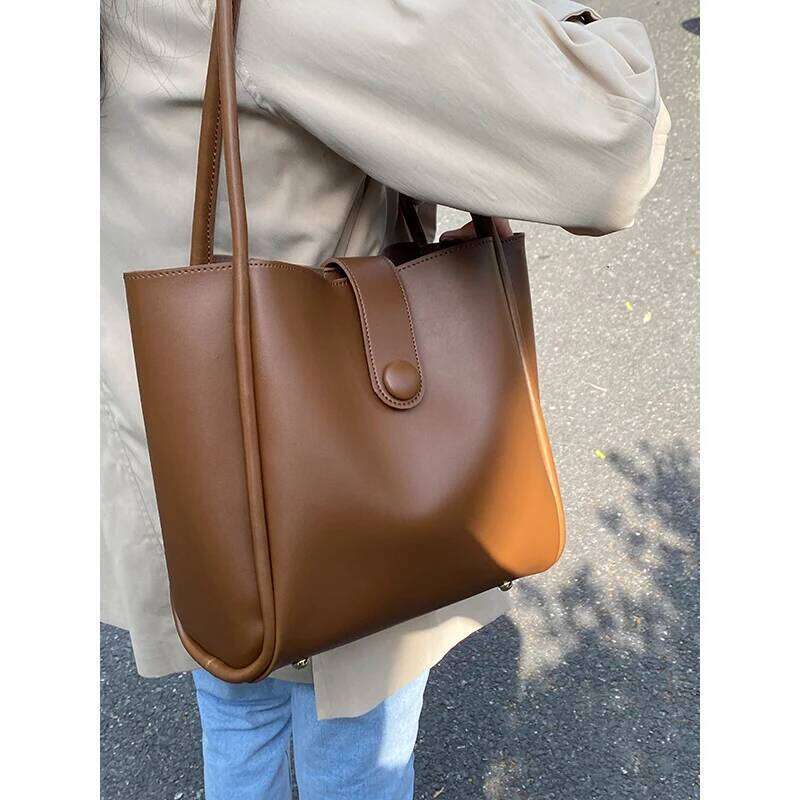 Soft Pu Leather Women handbag and purses Commuting Shoulder Bag for Female big totes new Casual Shopping Compound bag bolsa