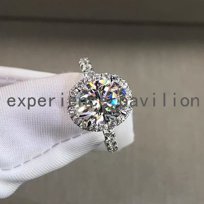 High Quality 18K Gold 4ct With Excellent Oval Cut Moissanite Diamond Ring Woman Ring for Engagement/Wedding