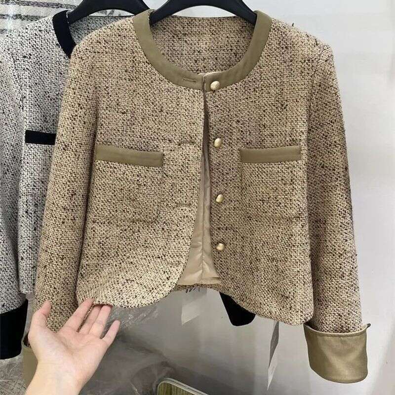 Women's Clothing short women's jacket autumn and winter gentle slim woven top