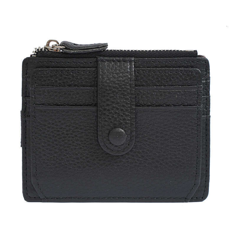 New Genuine Leather Zipper Coin Purse Gift Multi-Card Slot Cowhide Card Holder Ultra-Thin Wallet designer wallet B5 B5