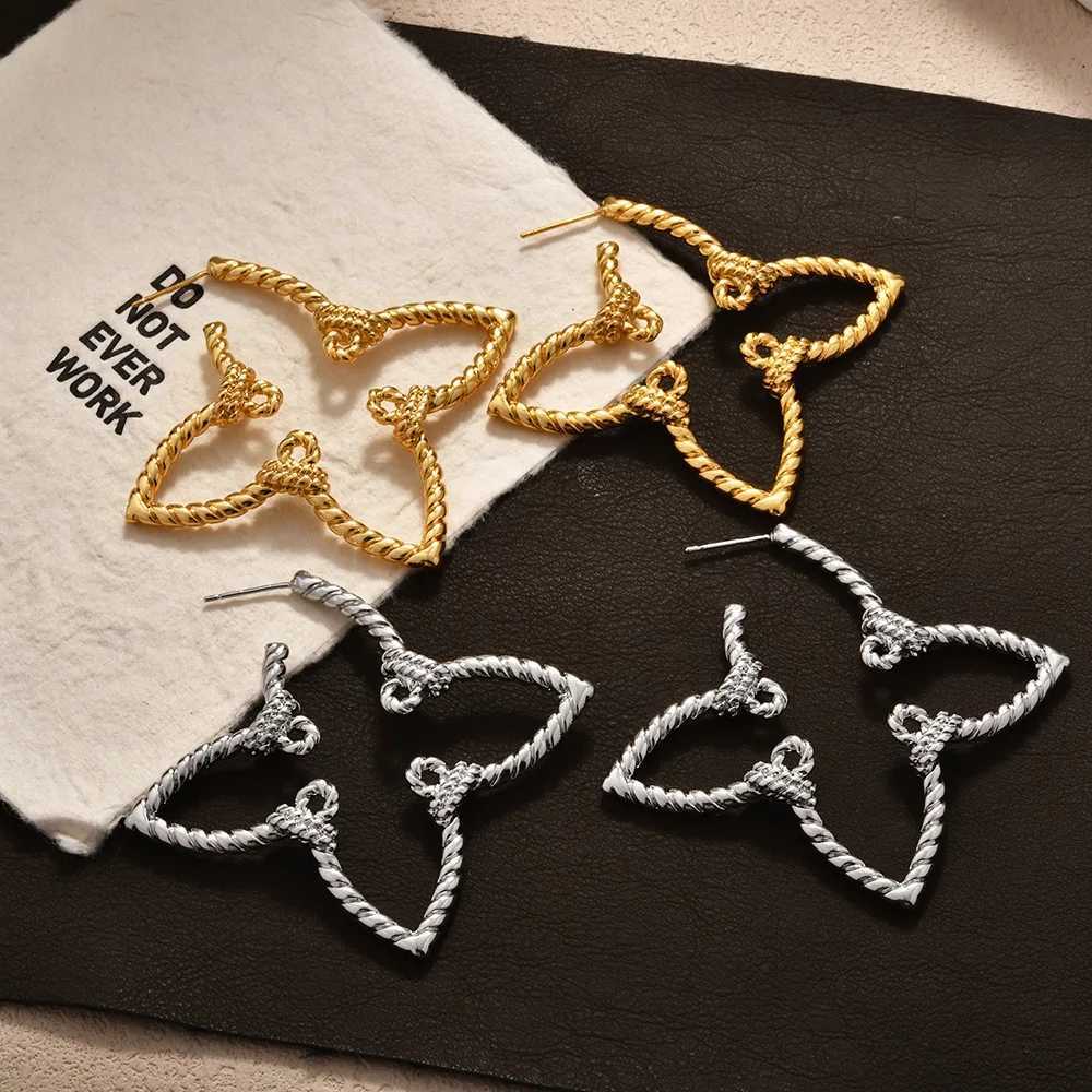 Fashion Best - Selling Twill Bow Earrings Clover Design Minimalist Luxury High - End Gold - Plated Elegant Earrings for Women Y250820