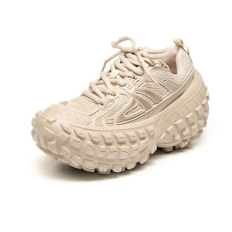 2024 Four Seasons New Paris Tire Ins Men and Women Thick Sole Height Increasing Fashion Dad Couple Shoes