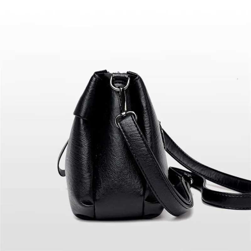 Elegant Womens Shoulder Bag with Unique Texture Design Stylish Soft Leather Handbag with Zipper Pockets Everyday Crossbody Bag Y250819