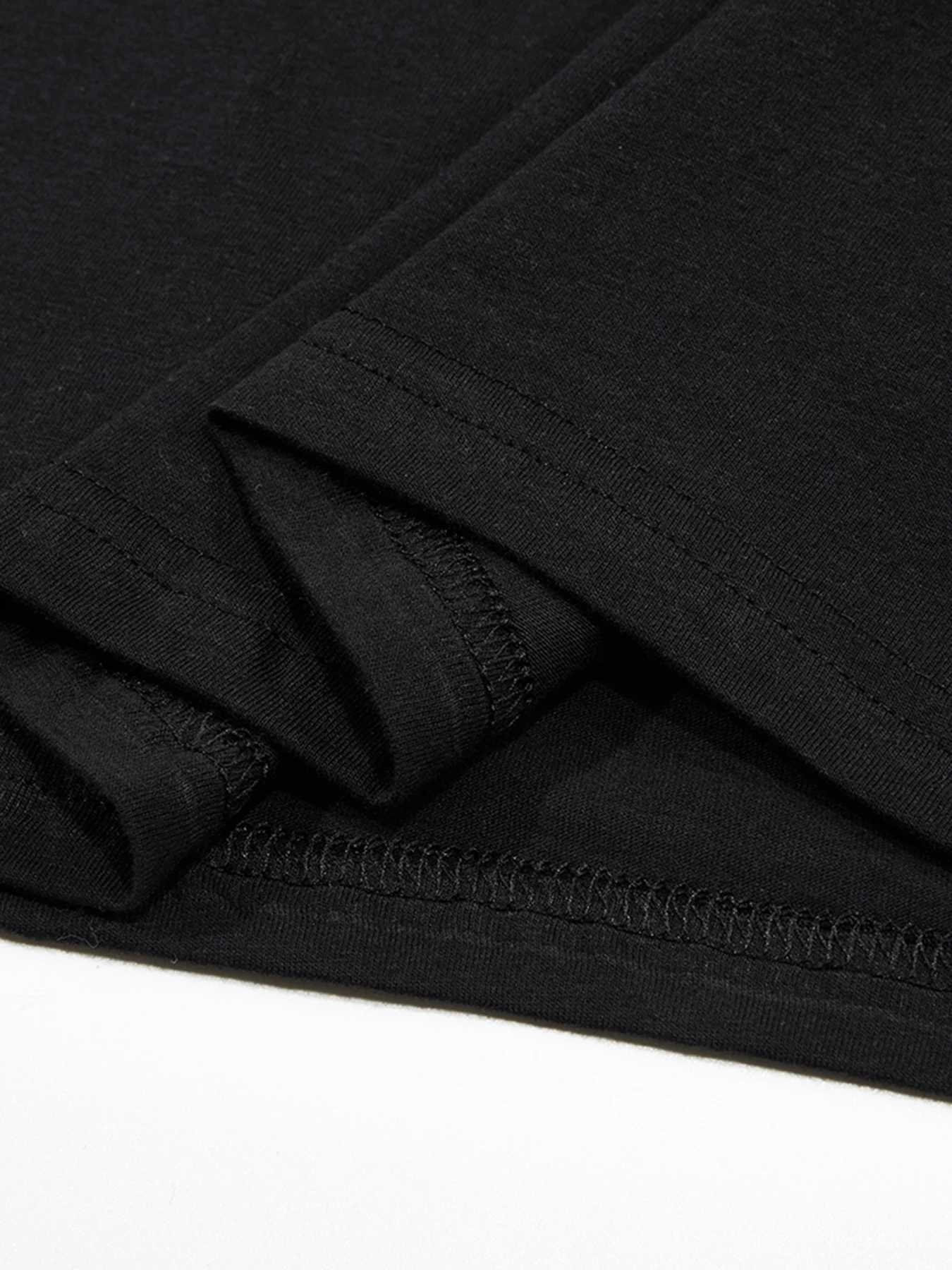 Mountain Range Outline Print T Shirts Mens Summer Cotton T-Shirt All-Match Casual Fashion Streetwear Soft Oversize Clothes Y250819