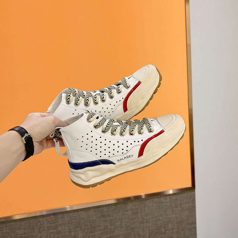 2025 Summer New Shell Toe Genuine Leather White Sneakers Soft Sole Casual Breathable Versatile Women's Shoes