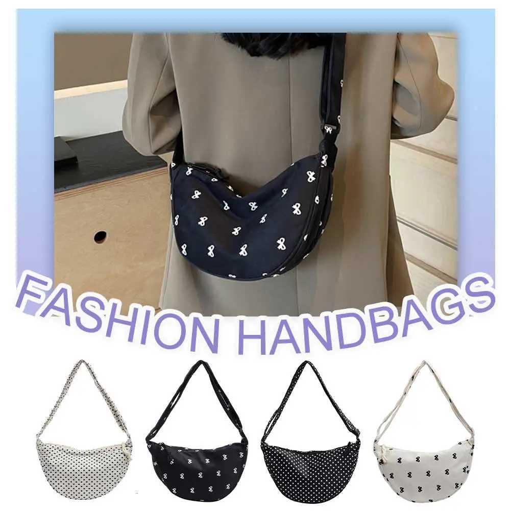 Crossbody Bag for Women Half Moon Shape Shoulder Bag Canvas Adjustable Strap Hobo Bag Small Sling Bag for Travel Shopping Y250819