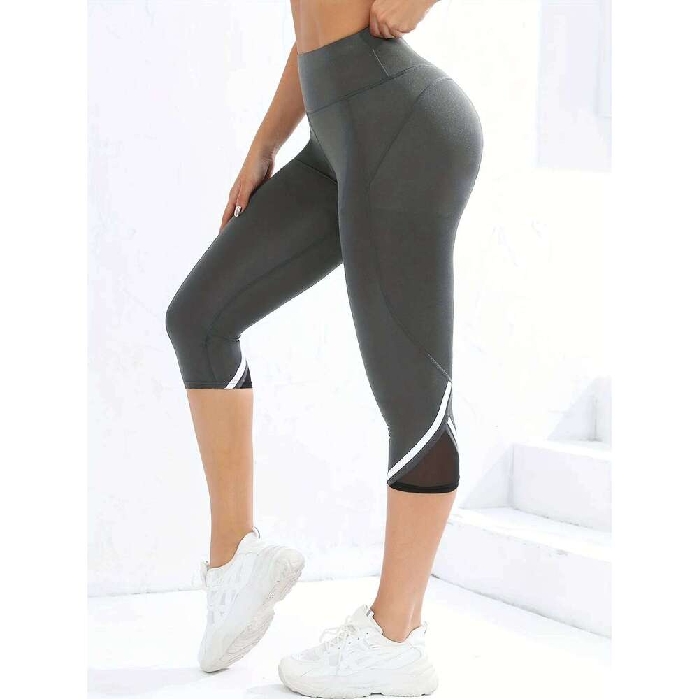 High Waisted Pants Capri Workout Leggings for Women Yoga Capris