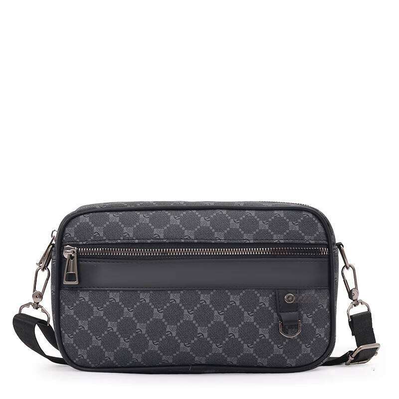 Designer square printed leather men's mini handbag shoulder bag crossbody bags sacoches hommes