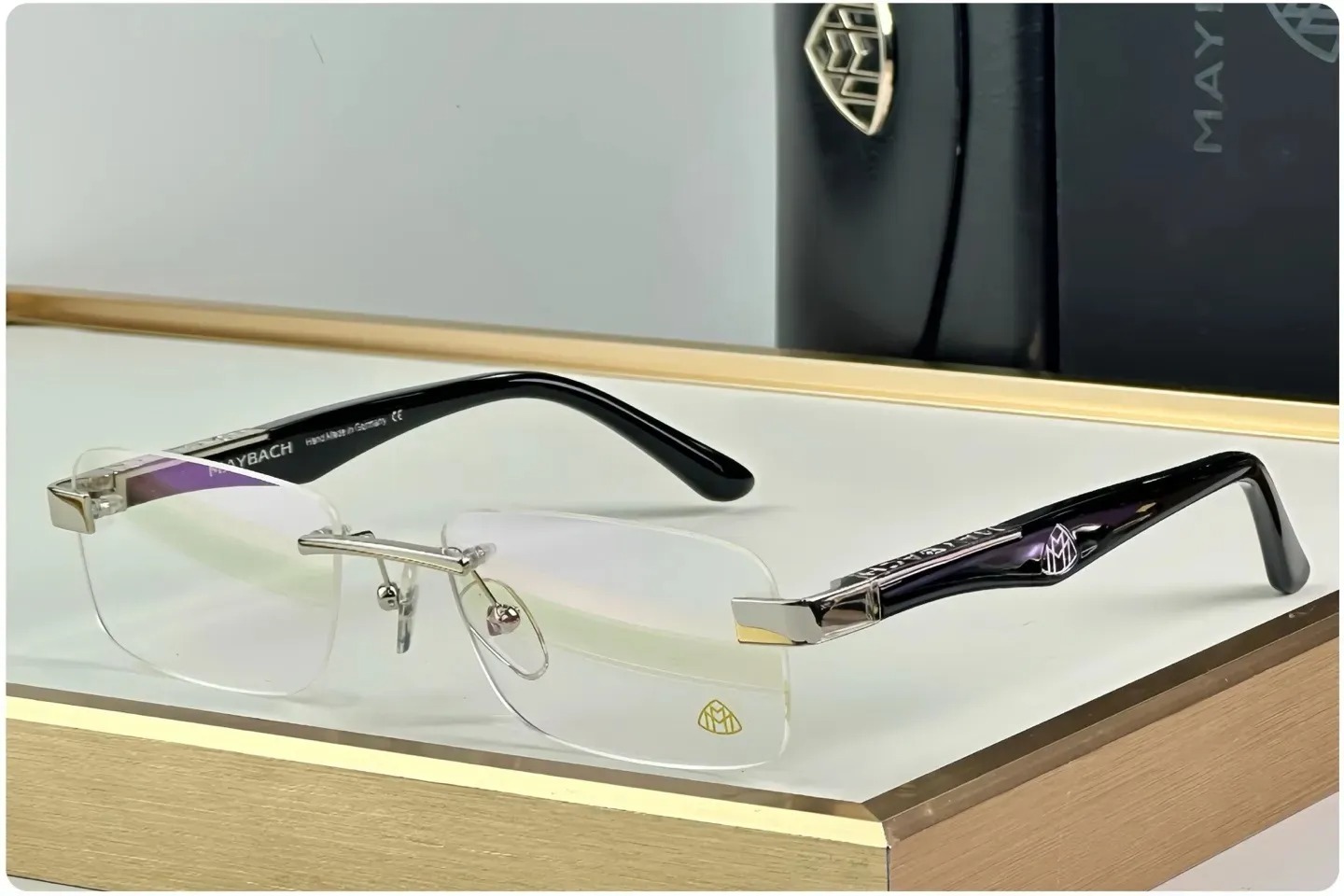 Designer Maybach Sunglasses Eyewear THE ARTIST TOP Quality Fashion Optical Glasses Multicolour Rimless Classic For Men Women With Box 90a