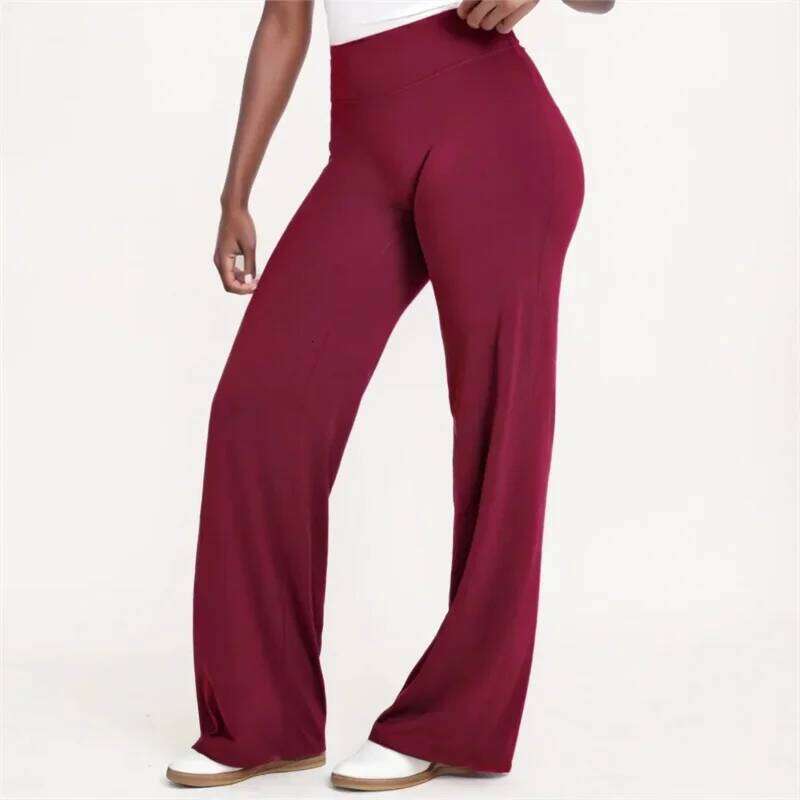 SVEIC Wide Legs Yoga Pants Sports Fiess High Waist Workout Female Leggings Push Up Running Training Gym Woman Clothes