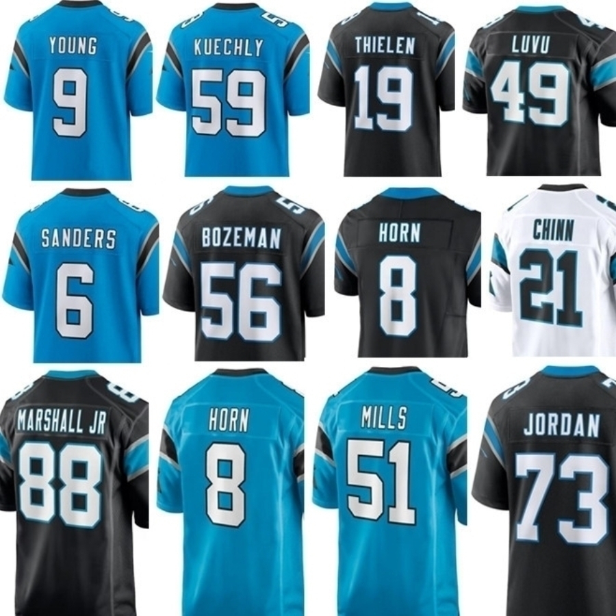 Bryce Young Panthers Jersey Football Tetairoa McMillan Adam Thielen A'Shawn Robinson Michael Jackson Jaycee Horn Shy Tuttle Raheem Blackshear Tremble Women Youth