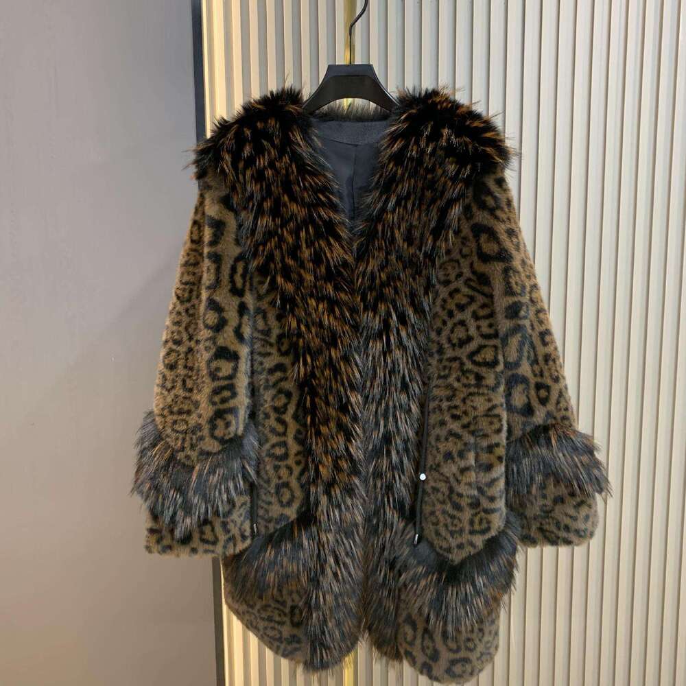 Autumn Winter Coat Winter New Long Thickened Loose Big Fur Collar Imitation Mink Integrated Warm Woolen Women's Clothing