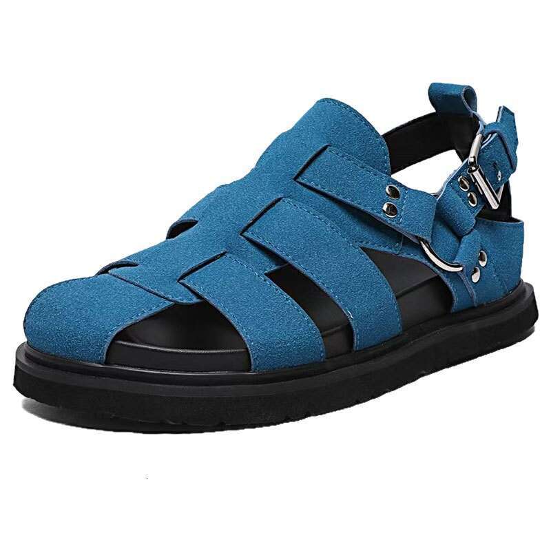 2025 Closed-Toe for Women, Summer Outdoor Flat Hollow Pig Cage Shoes, One-Strap Beach Roman Sandals