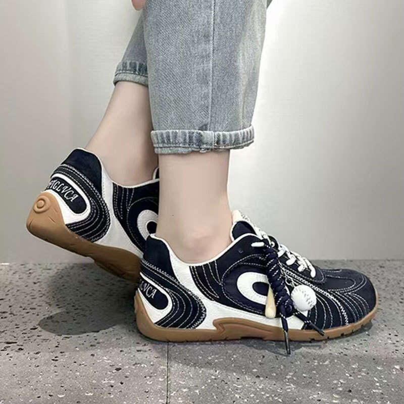 2025 Summer and Autumn New Celebrity Same Style Dexun Trendy Brand Ballet Forrest Gump Soft Sole Campus Racing Shoes for Women