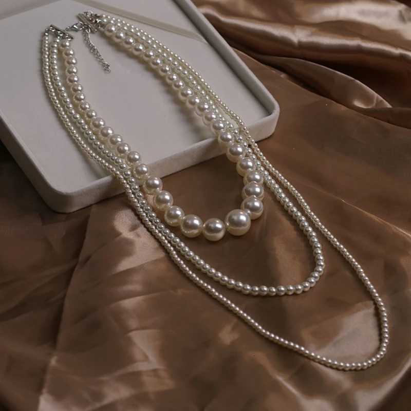 Fashion Shmik Women Pearl Girls Camellia Long MultiLayers Necklace Chains Elegant Lady Wedding Party Dress Jewelry Necklaces G250820b Z250910