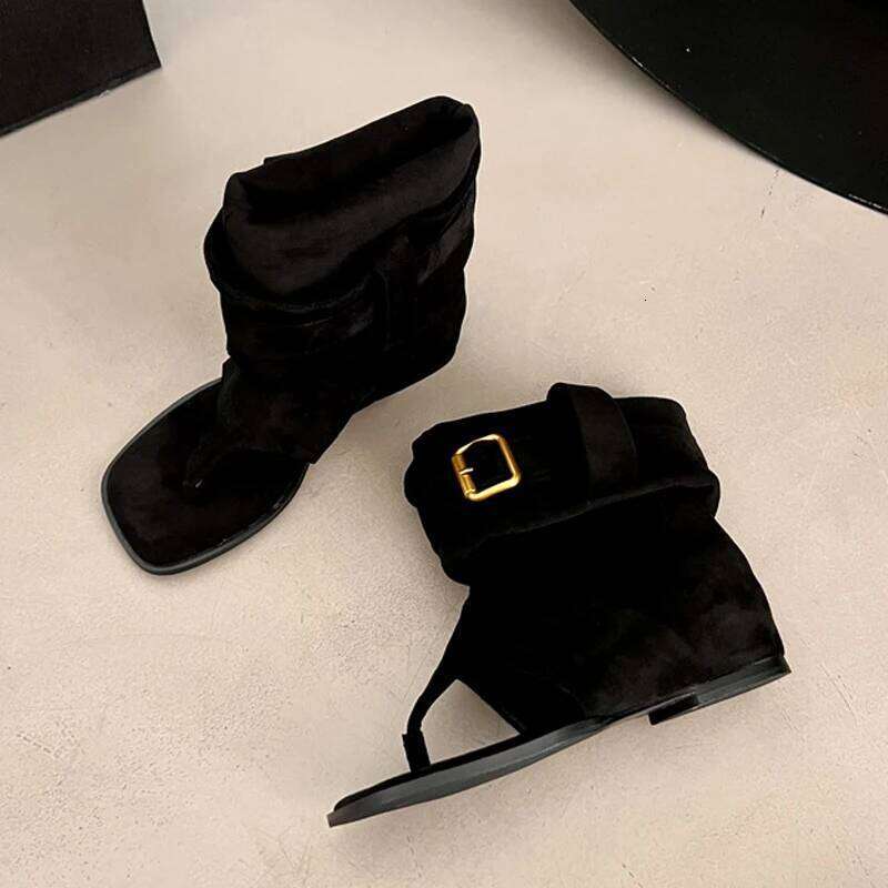 Eilyken Fashion Style Open Clip Toe Ankle Boots Sandals Women Short Booties Designer Wedges High Heels Ladies Shoes