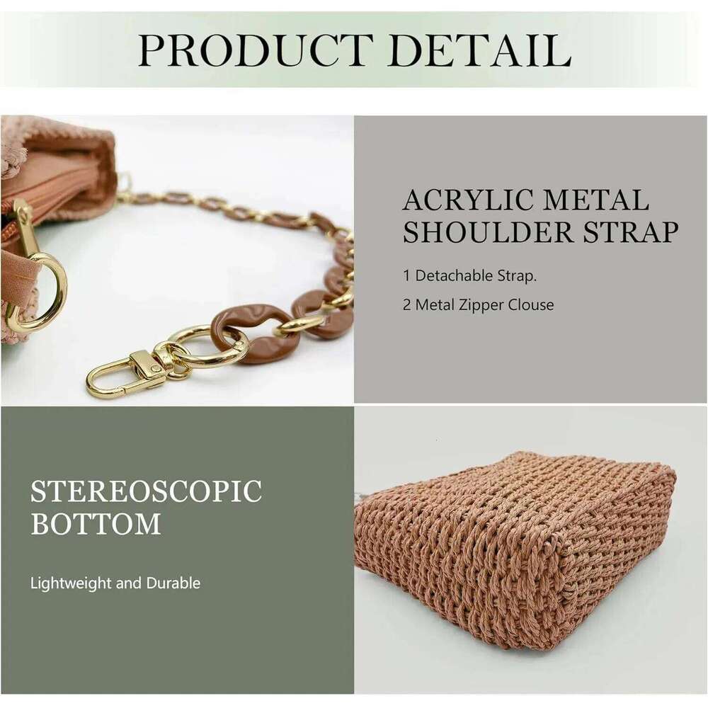 Fashion Bags Small Fresh Purple Underarm New Crescent Single Shoulder Solid Straw Woven Women's Holiday Beach Bag