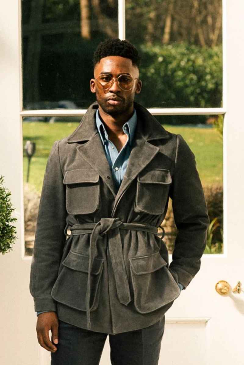 Casual Men Jacket One Piece Notched Lapel Single Breasted Jacket Male Business Party Wear Warm Customized