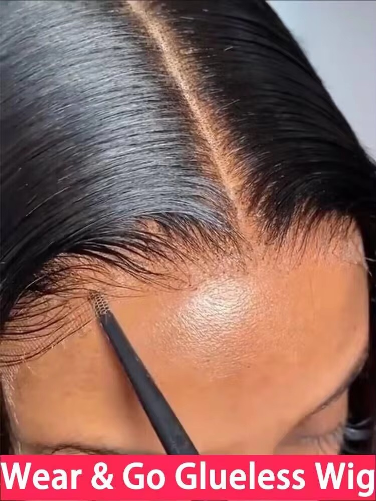 13X4 Glueless Wig Human Hair Wear and Go Straight Lace Front Human Hair Wig Hd Transparent Lace Pre Cut Lace Wigs for Women