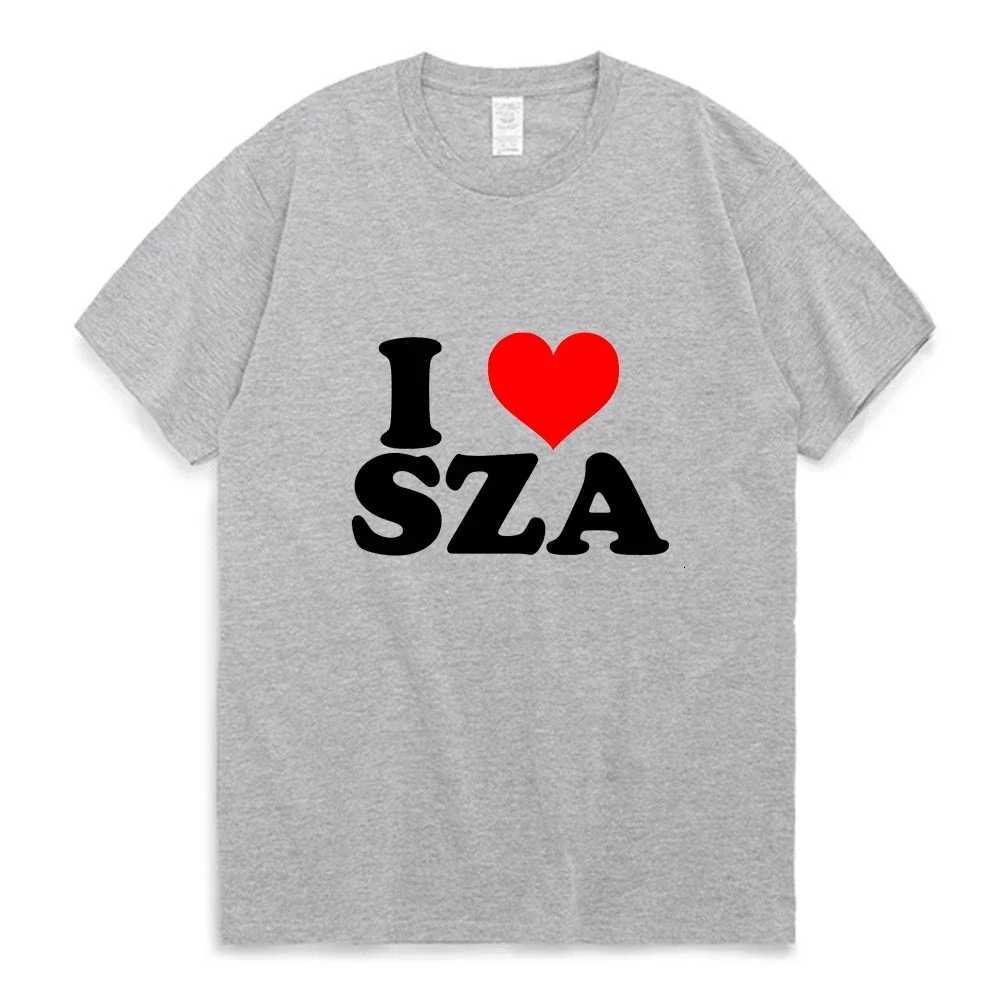 I Love SZA Good Days Letter Print T-shirt Cotton Men Women Hip Hop T Shirt Rapper 90s Vintage Short Sleeve Tees Teen Streetwear Y250819