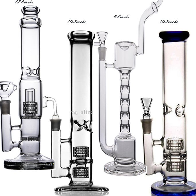 Straight Tube Bong Heady Glass Bongs Water Pipes Gravity Dab Rigs Bubbler Hookahs Shisha With 14mm Joint