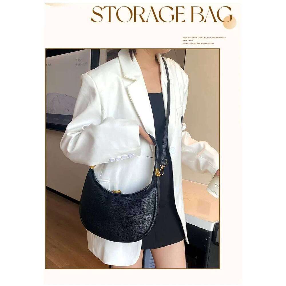 Designer Bag Luxury Bag Fashion Women Armpit PU Leather Female Shoulder Bag Ladies Hand Bag Sac A Main Black Handbag Bolsa Feminina Totes