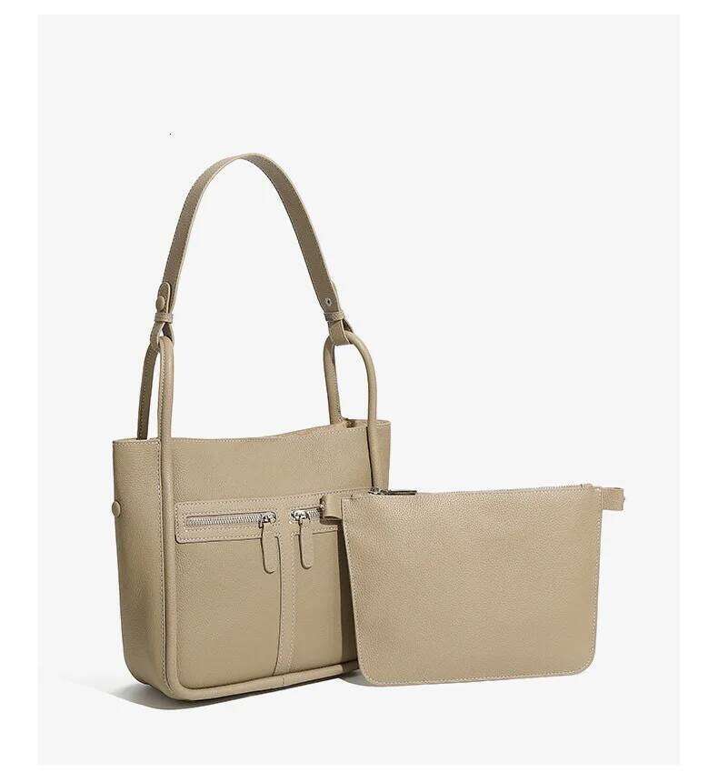 Designer Bags New Designer Bags For Women Genuine Leather Shoulder Casual Satchel Purses Large Capacity Commuting Bucket Crossbody Bag Luxury Bag