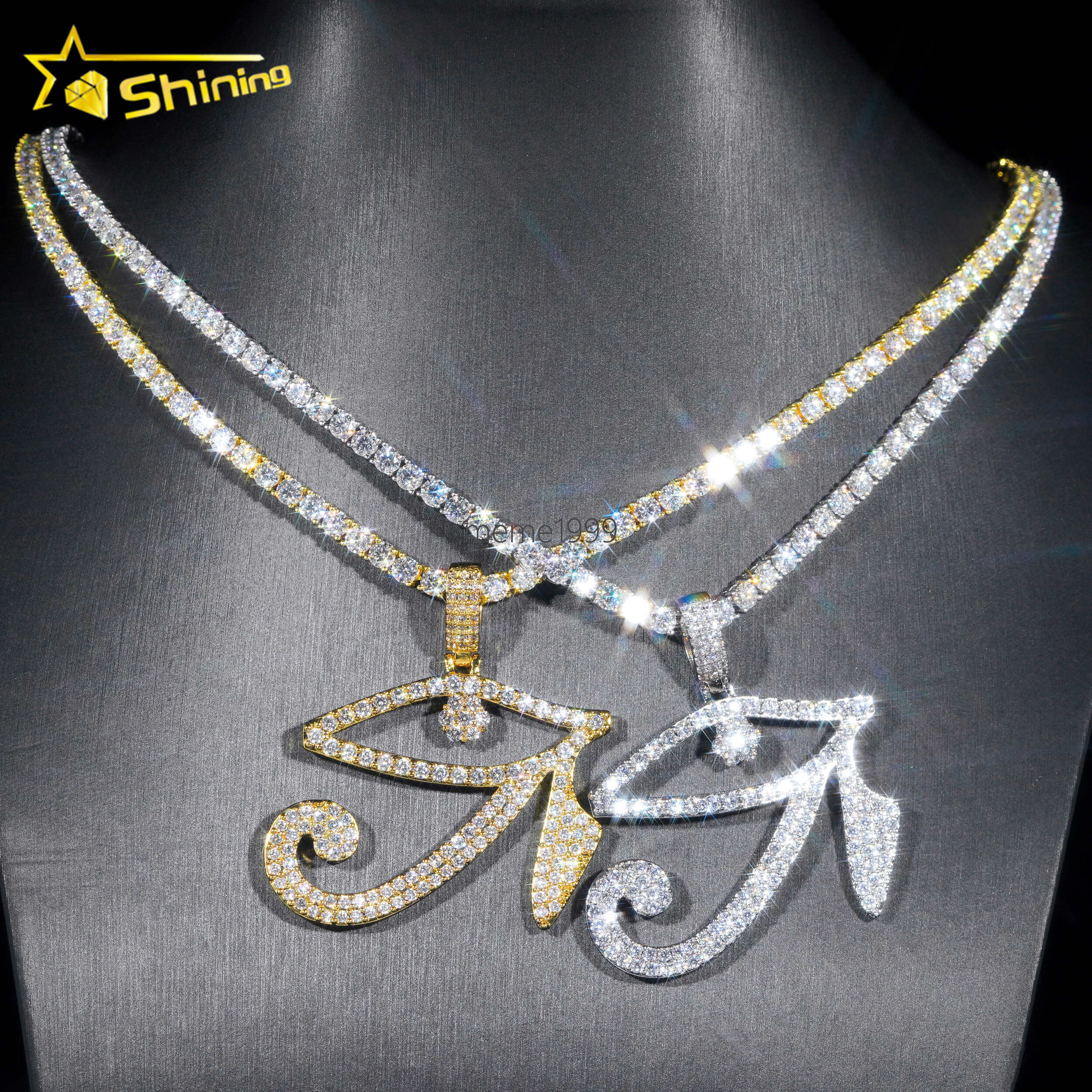 High Quality 925 Sterling Silver VVS Moissanite Pendant Custom Hip Hop Diamond Pendant for Men Women Necklace