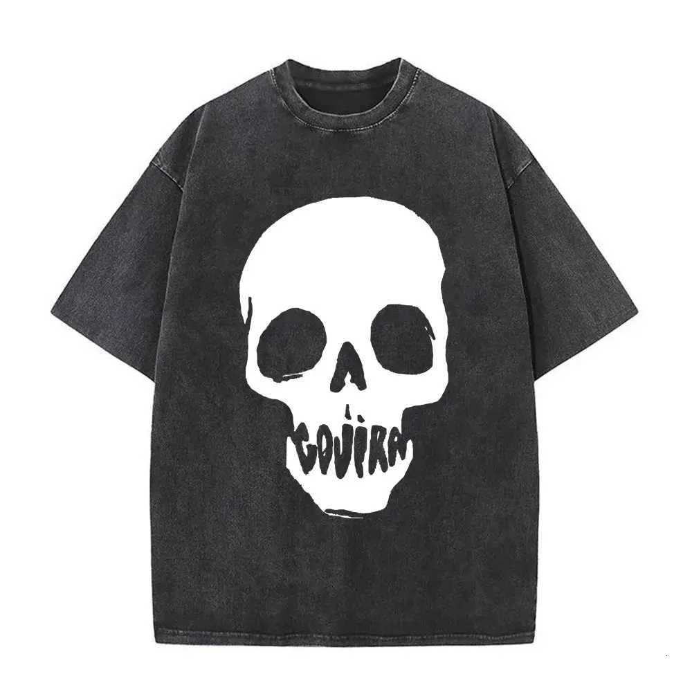 Washed Vintage French Metal Band Gojira The Flesh Alive Album Cover T-shirt Men Women Rock Oversized Tshirt Mens Casual T Shirts Y250819