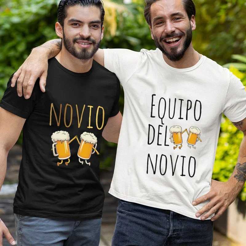 Spanish Boyfriend Evg Team Groom Man T Shirt Single Farewell Short Sleeve Tees Bachelor Party Tshirt Wedding Beer Graphic Tops Y250819