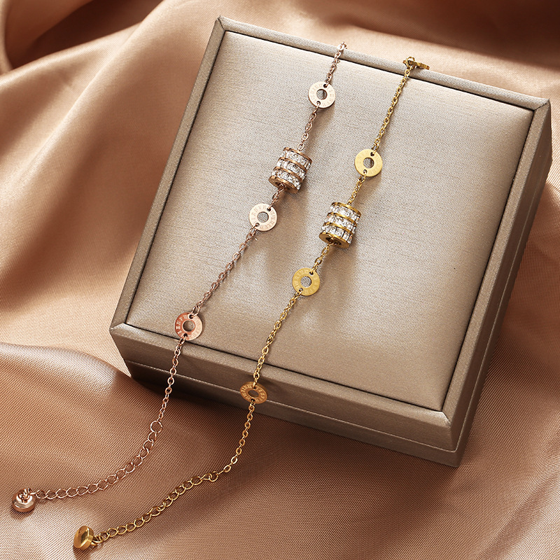 Titanium Bracelet High-end Simple Stainless Steel Non-fading Roman Numerals Ins Design