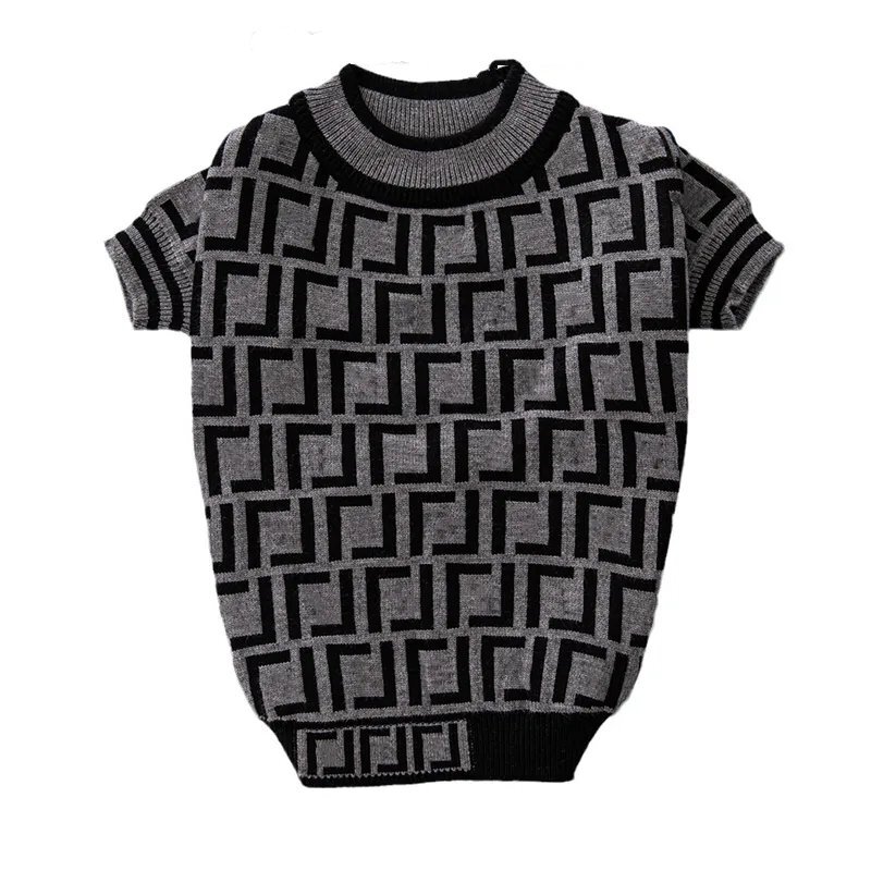 Designer Clothes Brand Apparel Fashion Letter Pattern Dog Sweaters Winter Puppy Classic Knitwear Sweater Soft Thickening Warm Pet Coats for Small Dogs