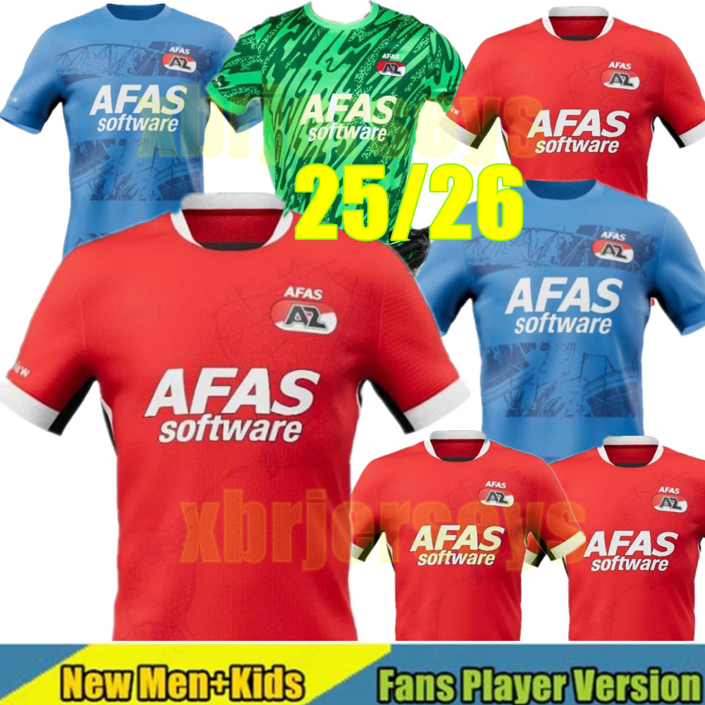 25 26 AZ Alkmaar soccer jerseys BREDERODE M.LAHDO maillots de foot SVEN MIJNANS I.SADIQ BAZOER PARROTT CLASIE 2025 206 football shirt Men Kids kit