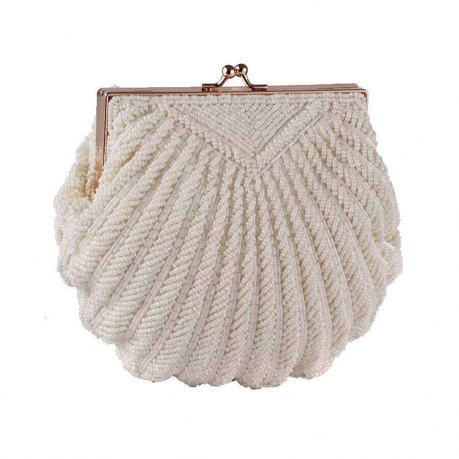 Designer Bags Women Evening Clutch Wedding Bridal Handbag Pearl Beaded Fashion Shell Chain Party Bags Li-383 Luxury Bag