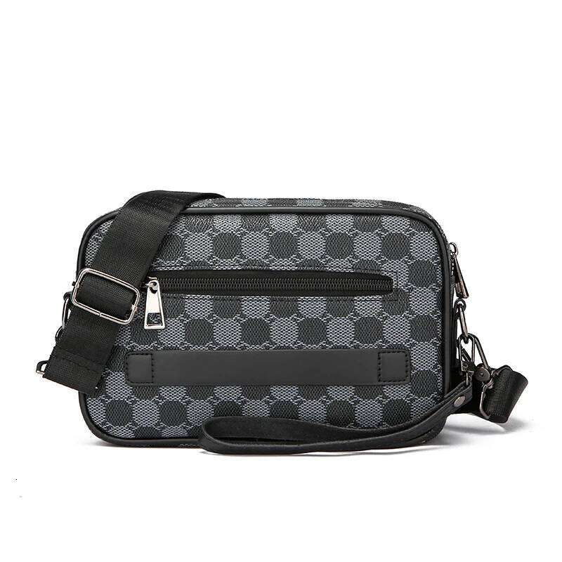 Square leather men's shoulder crossbody bags sacoches hommes for men designer bag handbag