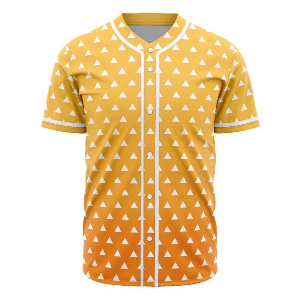 Anime Demon Slayer Mens Baseball T-shirt 3D Printed Casual Cosplay Costume Latest Summer Fashion BQY01 Y250819