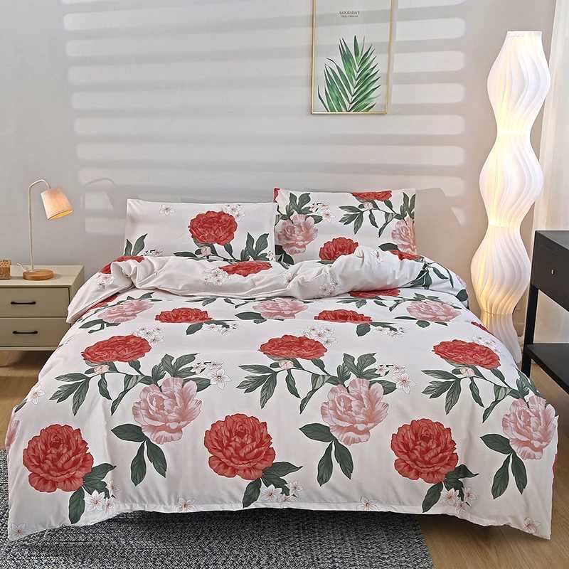 Reversible Summer Blossom Single Twin Full Queen Duvet Cover Set Y250819