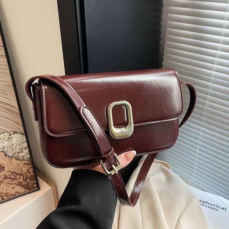 Vintage Square Bag Retro Chic Shoulder Purse Minimalist Crossbody Handbag For Women