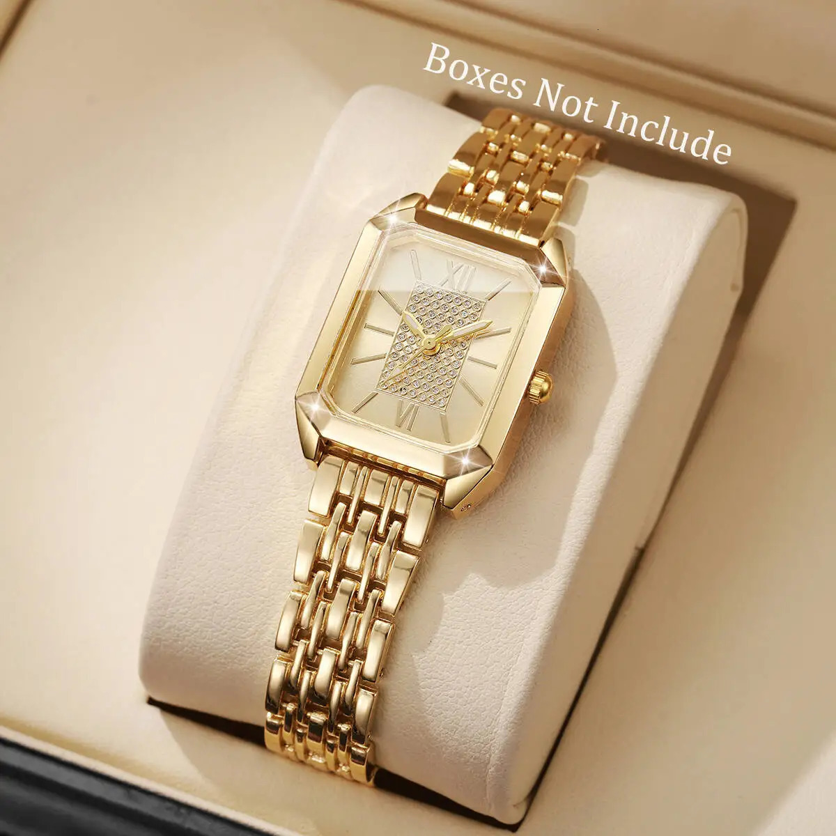 Fashion Rectangle Women Watches Ladies Stainless Steel Strap Quartz Wristwatches Reloj MujerWithout Box 250818