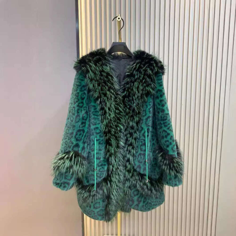 Autumn Winter Coat Winter New Long Thickened Loose Big Fur Collar Imitation Mink Integrated Warm Woolen Women's Clothing