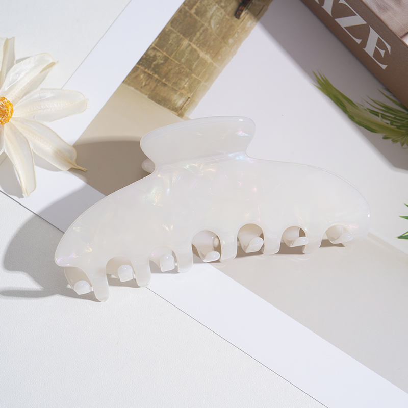 Korean-style hairpin women's acrylic hairpin for gripping the back of the head. Ladies' ponytail hairpin with shark clip.