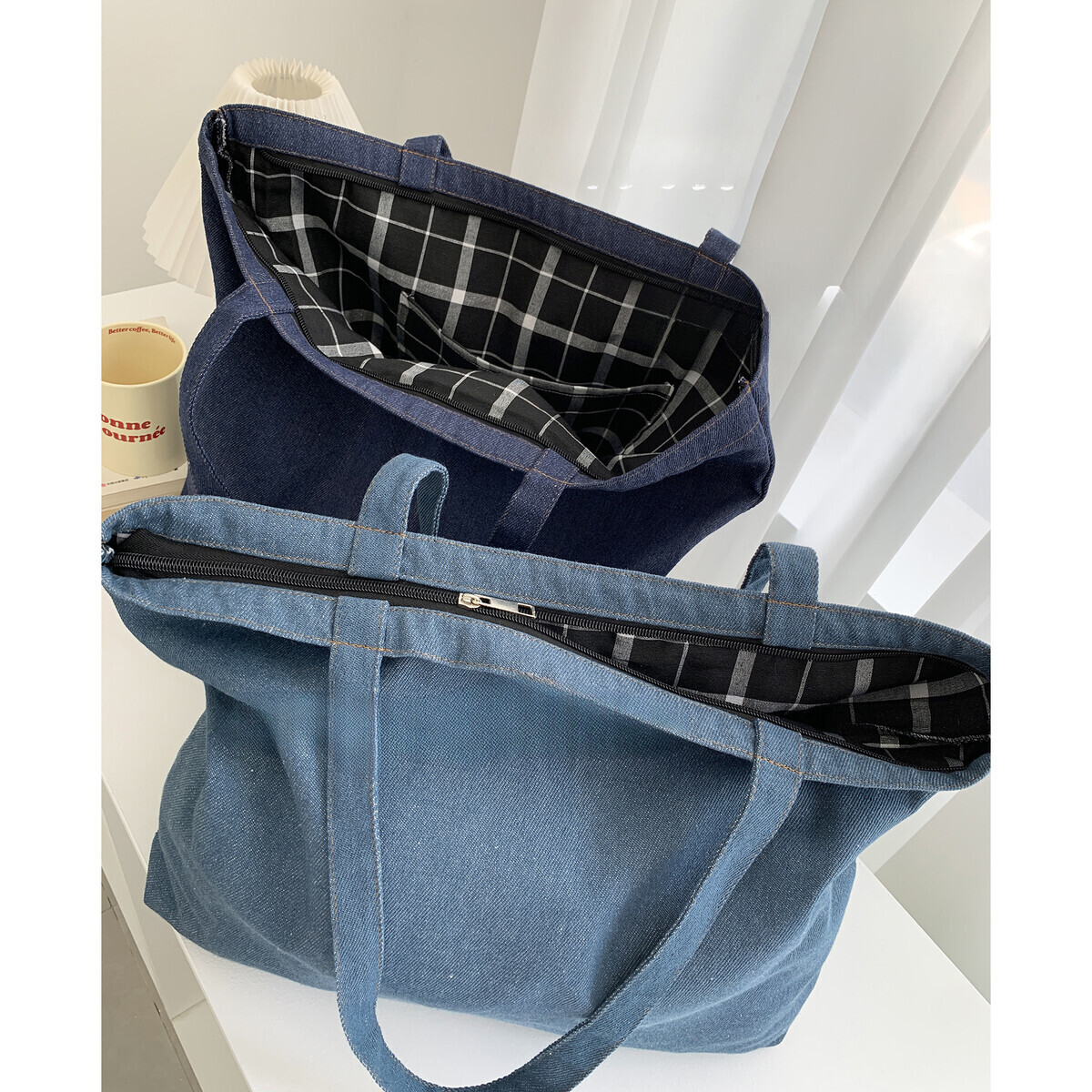 2025 Autumn Blank Solid Color Cowboy Bag Large Capacity Handbag Lazy Style Handbag Fashion Retro Minimalist Style Shoulder Bag Women's Crossbody 