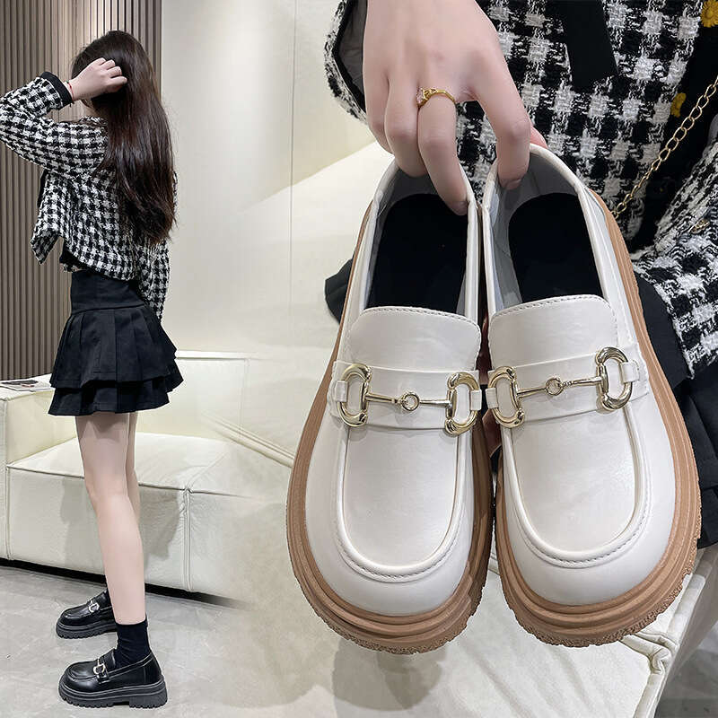 Loafers Fashion Small Leather for Women 2022 New Casual Single Versatile Soft Sole British Style Women's Shoes