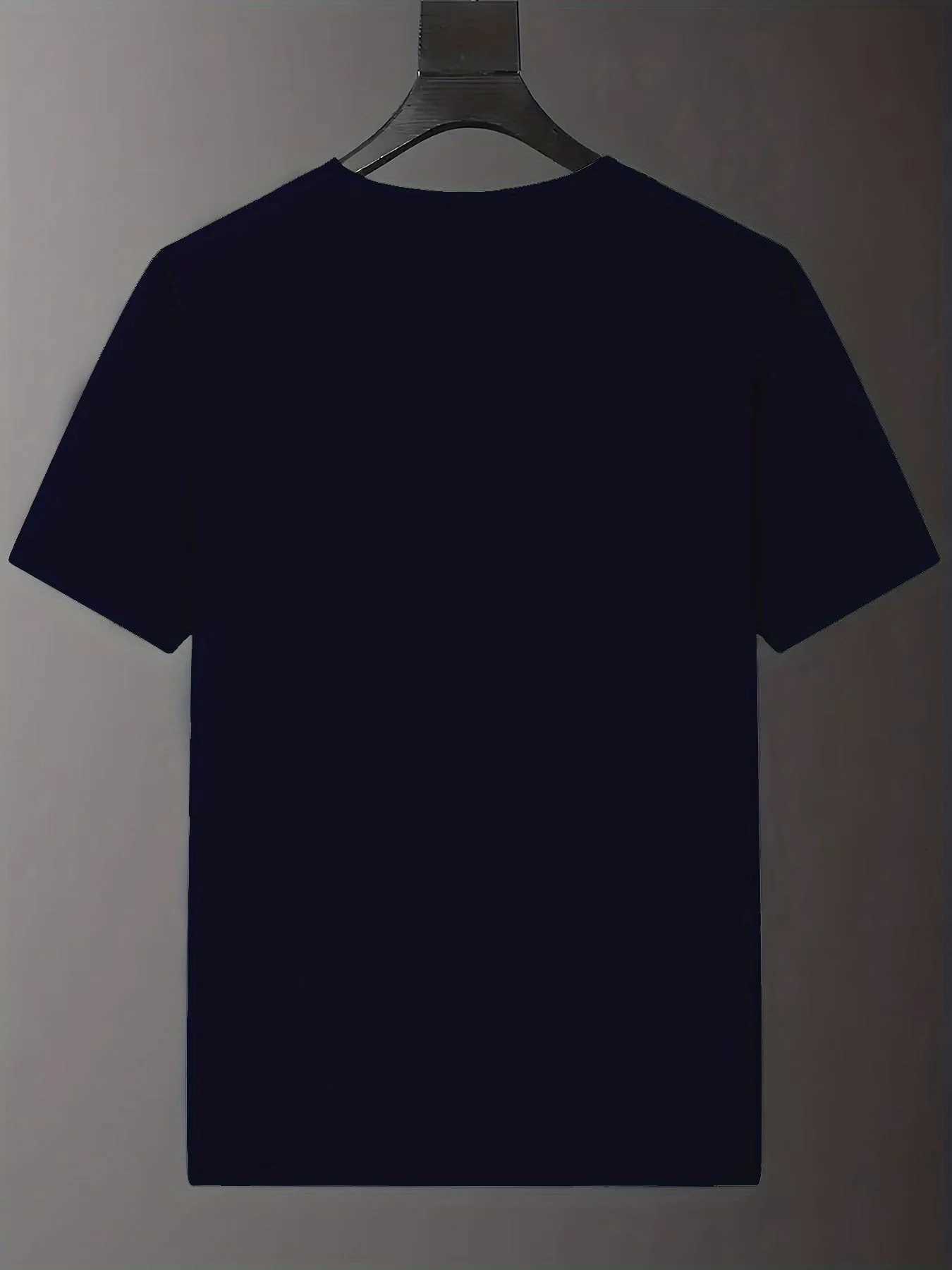 Mens Summer 100% Cotton Fashionable Casual Sports Loose Bench Printed Round Neck Short Sleeve T-shirt Top Y250819