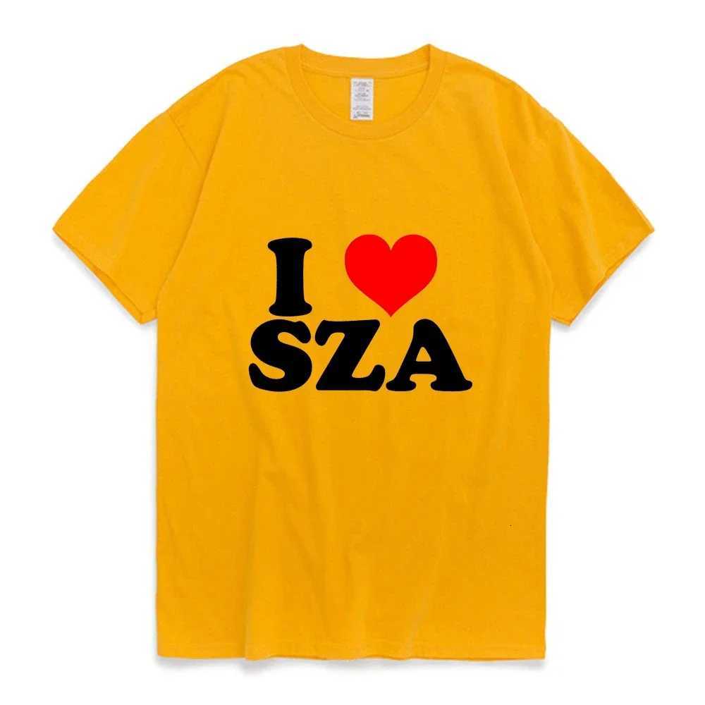 I Love SZA Good Days Letter Print T-shirt Cotton Men Women Hip Hop T Shirt Rapper 90s Vintage Short Sleeve Tees Teen Streetwear Y250819