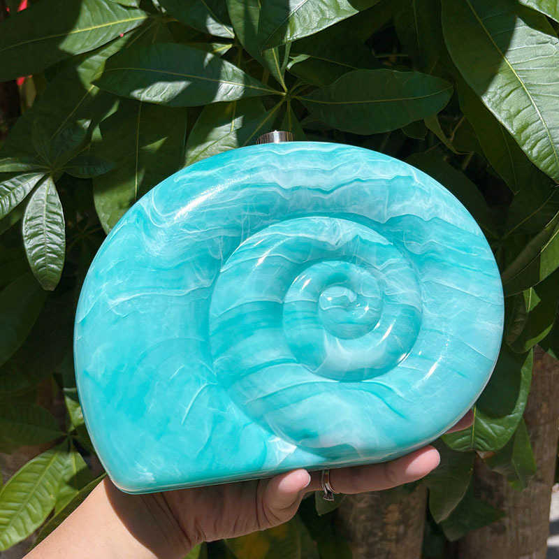 Creative Marble Pattern Spiral Acrylic Bag Niche Design Box Bag Handheld Crossbody Bag