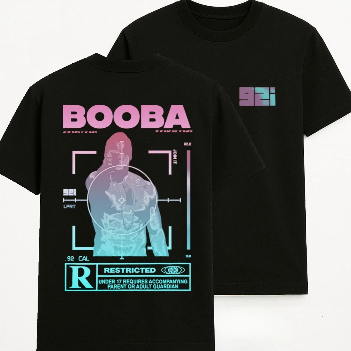 Summer in Mens WomensTshirt Boomba 92i Thermal Imaging Print Shortsleveed Cotton Jersey Top Hiphop Y2K Streetwear 250820